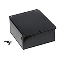 1591UF2SBK BOX PLAS BLK 4.707"L X 4.724"W