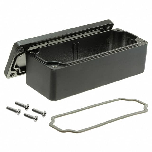 AN-1300-AB BOX ALUM BLACK 3.531"L X 1.409"W