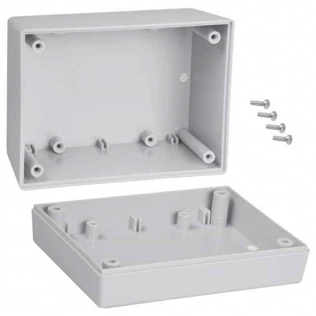 133,GY BOX ABS GRAY 4.380"L X 3.250"W