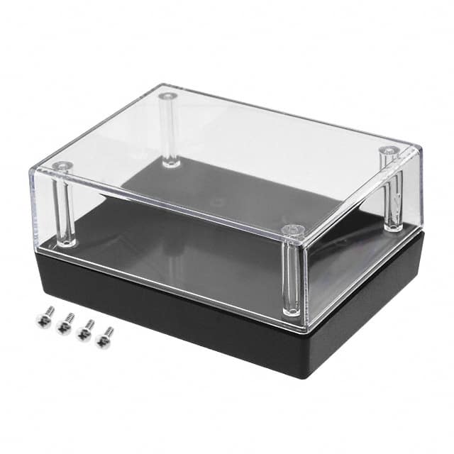 132C,BK BOX PLAS BLK/CLR 4.38"L X 3.25"W