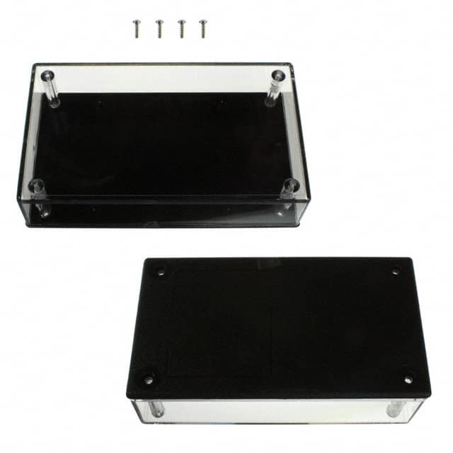 052C,BK BOX PLAS BLK/CLR 5.62"L X 3.25"W