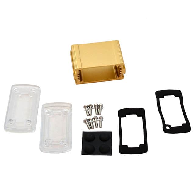 EXN-23350-GDP BOX ALUM CLR/GLD 1.93"LX2.71"W