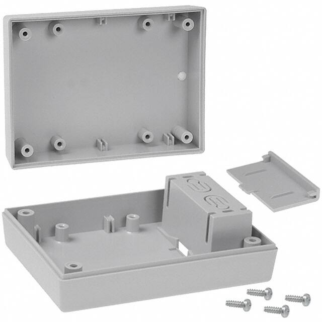 231,GY BOX ABS GRAY 4.380"L X 3.250"W