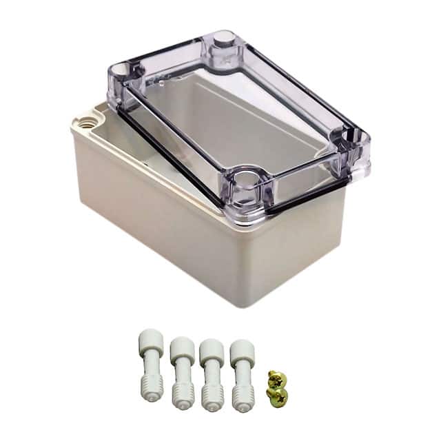 PTS-25312-C BOX PLASTIC GRY/CLR 5.1"LX3.15"W