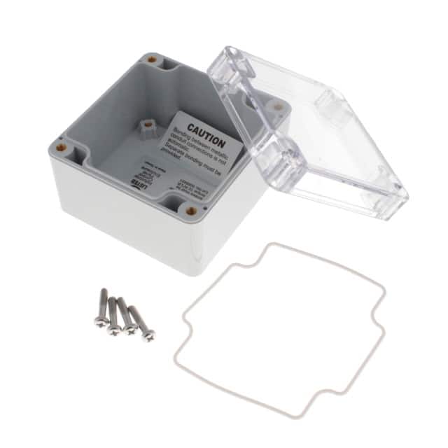 PN-1331-AC BOX PLAS GRY/CLR 3.23"L X 3.15"W