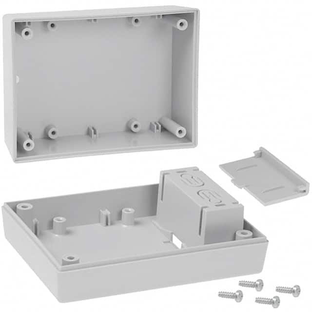 232,GY BOX ABS GRAY 4.380"L X 3.250"W