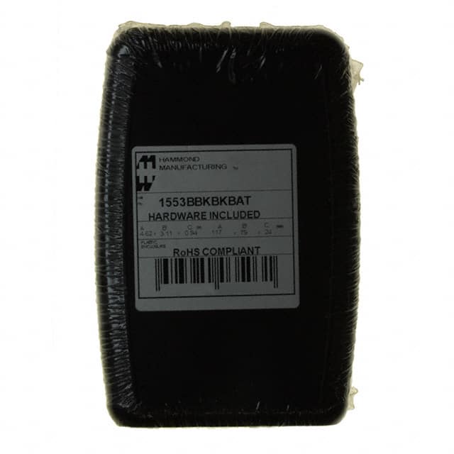 1553BBKBKBAT BOX ABS BLACK 4.615"L X 3.109"W