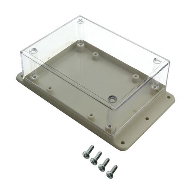 WM032C,AL BOX PLSTC AMD/CL 4.38"L X 3.25"W