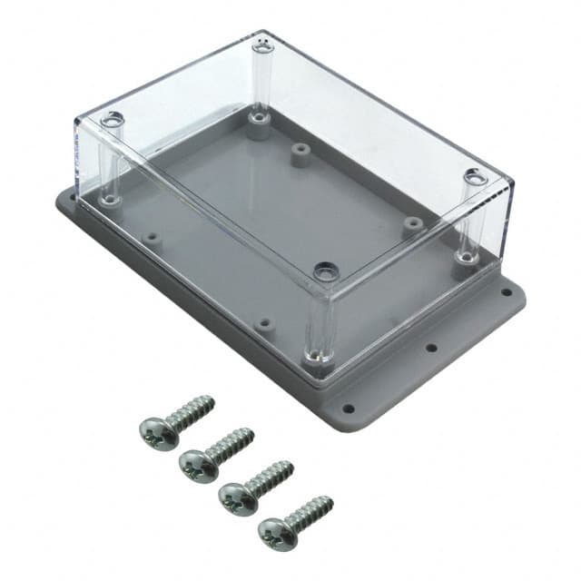 WM032C,GY BOX PLAS GRY/CLR 4.38"L X 3.25"W