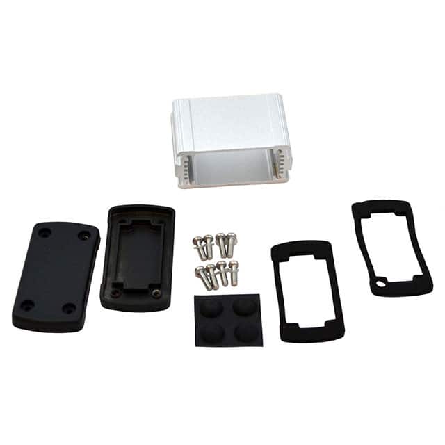 EXN-23350-SV BOX ALUM BLK/SLV 1.93"LX2.71"W