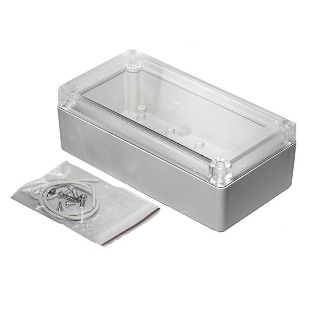 RP1175C BOX ABS GRY/CL 6.535"L X 3.390"W