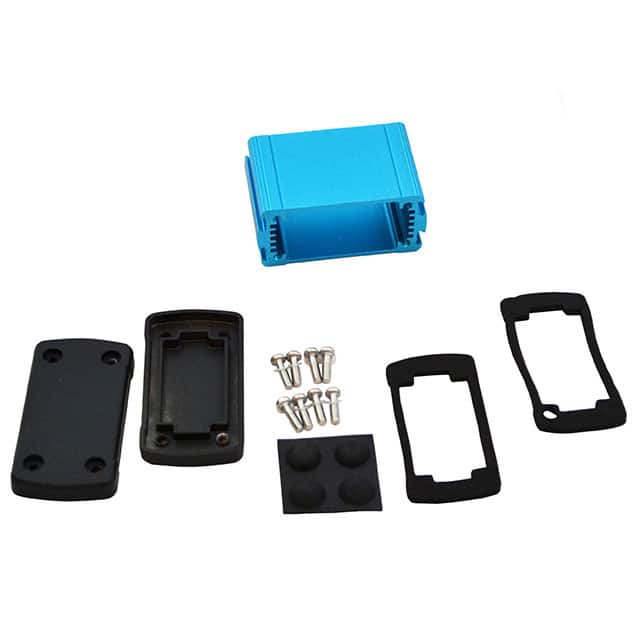 EXN-23350-BL BOX ALUM BLK/BLU 1.93"LX2.71"W