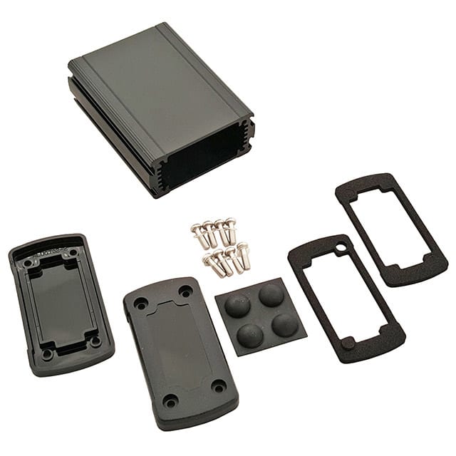 EXN-23351-BKP BOX ALUM BLACK 3.504"L X 2.705"W