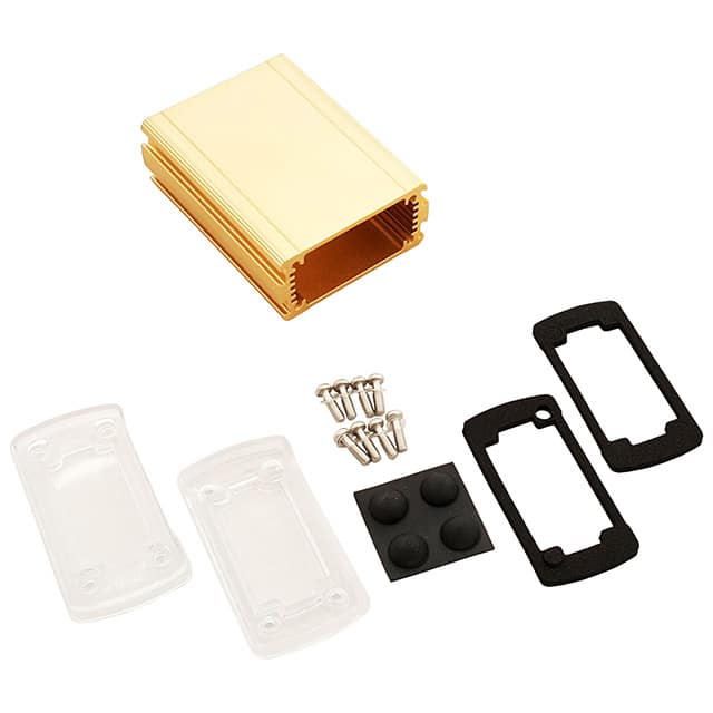 EXN-23351-GDP BOX ALUM CLR/GLD 3.5"L X 2.71"W