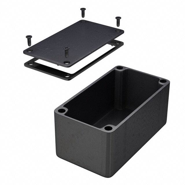1550WDBK BOX ALUM BLACK 4.508"L X 2.520"W