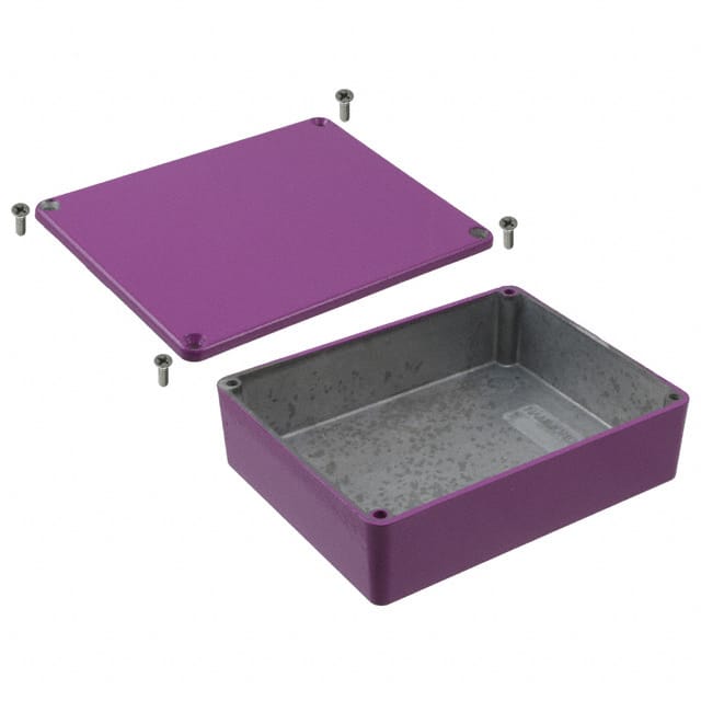 1590BBPR BOX ALUM PURP 4.705"L X 3.701"W