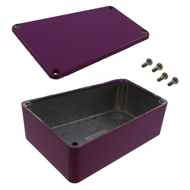1590TRPBPR BOX ALUM PURP 4.409"L X 3.109"W