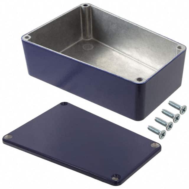 1590TRPBCB BOX ALUM BLUE 4.409"L X 3.109"W