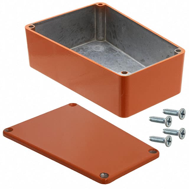 1590TRPBOR BOX ALUM ORANGE 4.41"L X 3.11"W