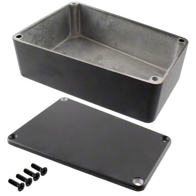 1590TRPBBK BOX ALUM BLACK 4.409"L X 3.109"W