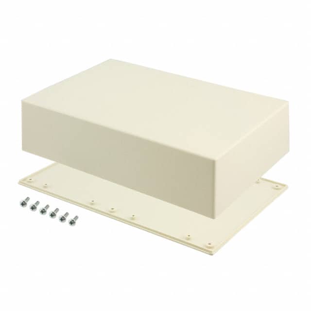 094,AL BOX ABS ALMOND 9.500"L X 6.340"W