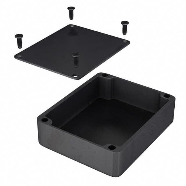 1550MBK BOX ALUM BLACK 4.740"L X 3.953"W