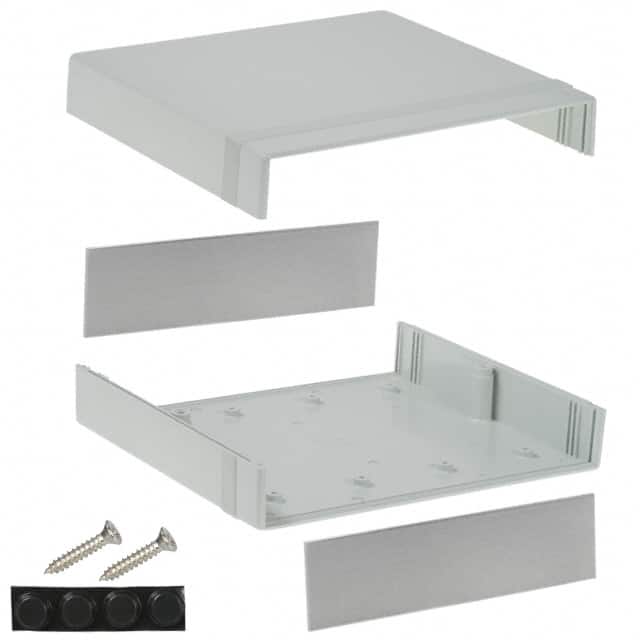1598DSGY BOX ABS GRAY 7.077"L X 8.075"W