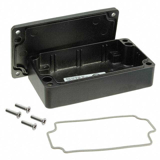 AN-1302-AB BOX ALUM BLACK 4.545"L X 2.578"W