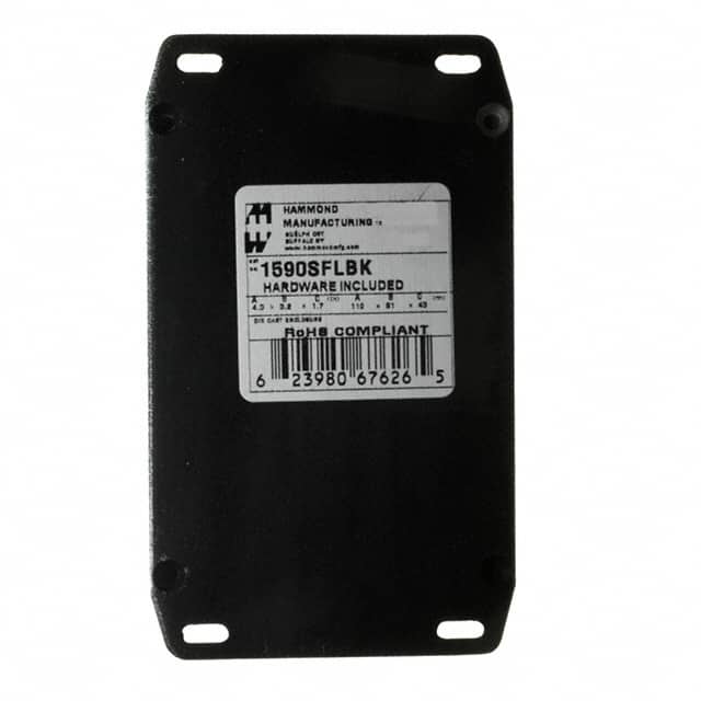 1590SFLBK BOX ALUM BLACK 4.335"L X 3.232"W