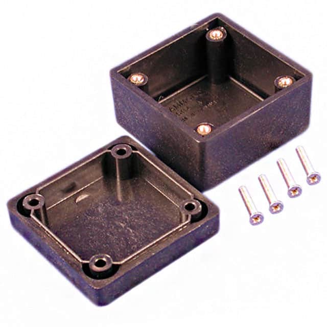 1594RFIABK BOX ABS BLACK 2.205"L X 2.205"W