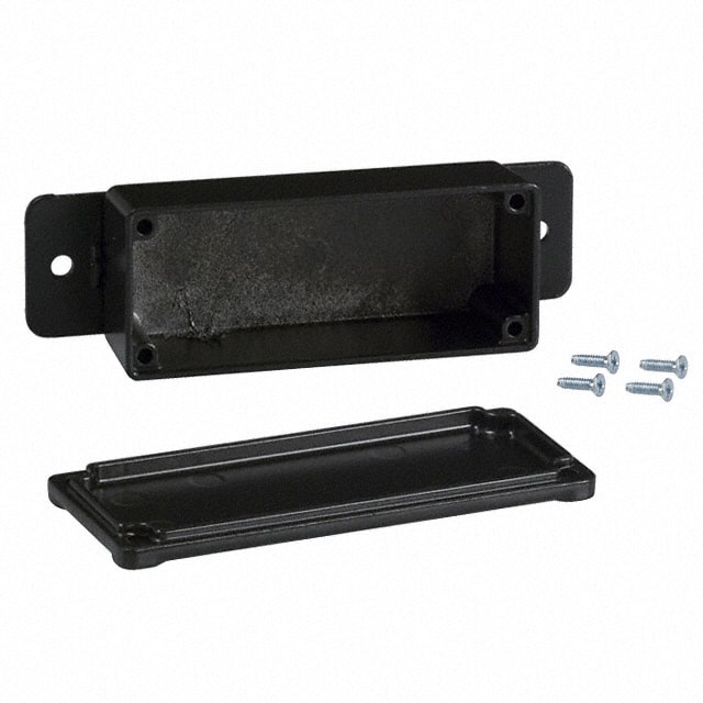 CU-4123-B BOX ALUM BLACK 3.625"L X 1.500"W