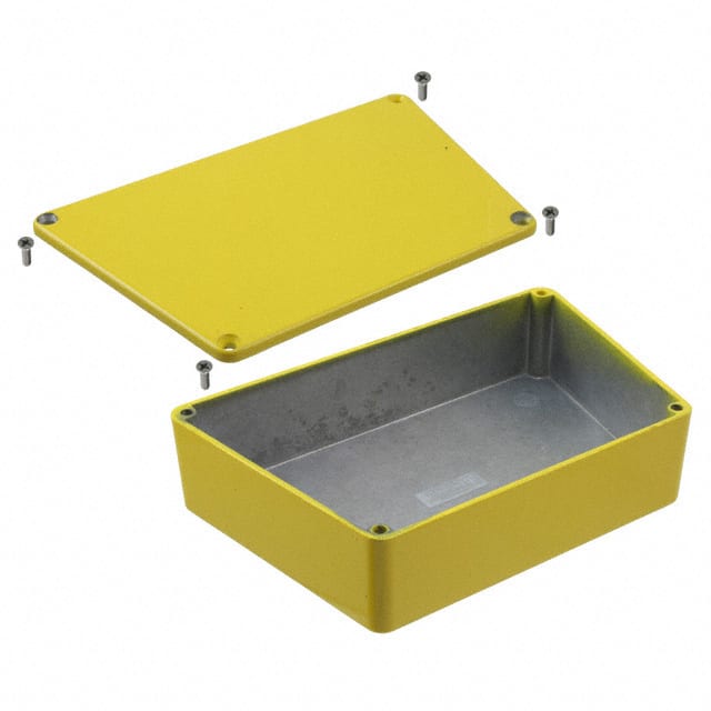 1590TRPCYL BOX ALUM YELLOW 5.95"L X 3.74"W