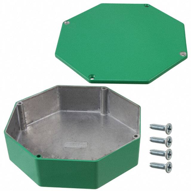 1590STPCGR BOX ALUM GREEN 5.23"L X 5.23"W