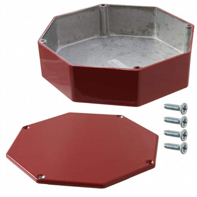 1590STPCRD BOX ALUM RED 5.23"L X 5.23"W