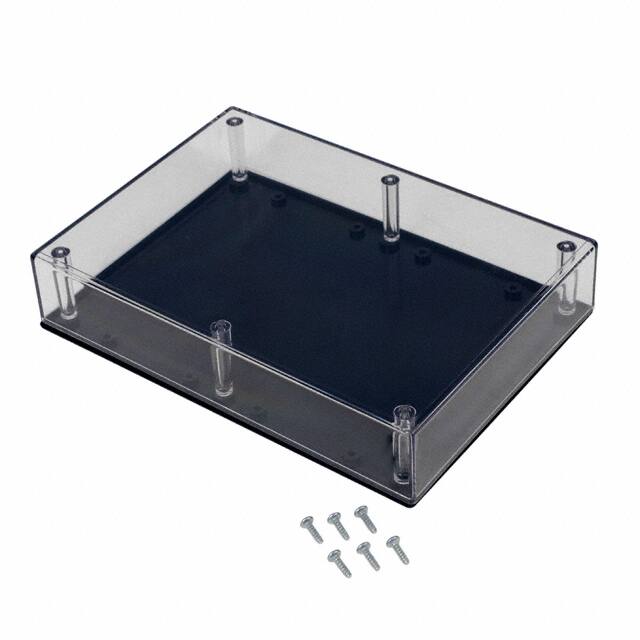 072C,BK BOX PLAS BLK/CLR 6.88"L X 4.88"W