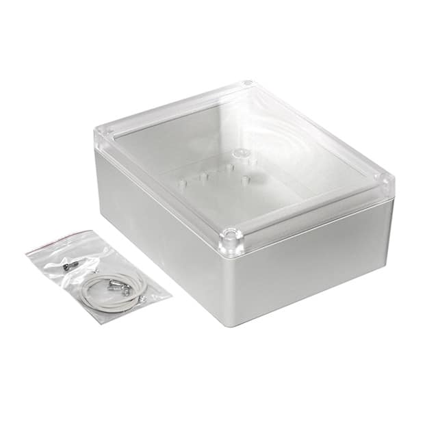 RP1285C BOX ABS GRY/CL 7.350"L X 5.784"W