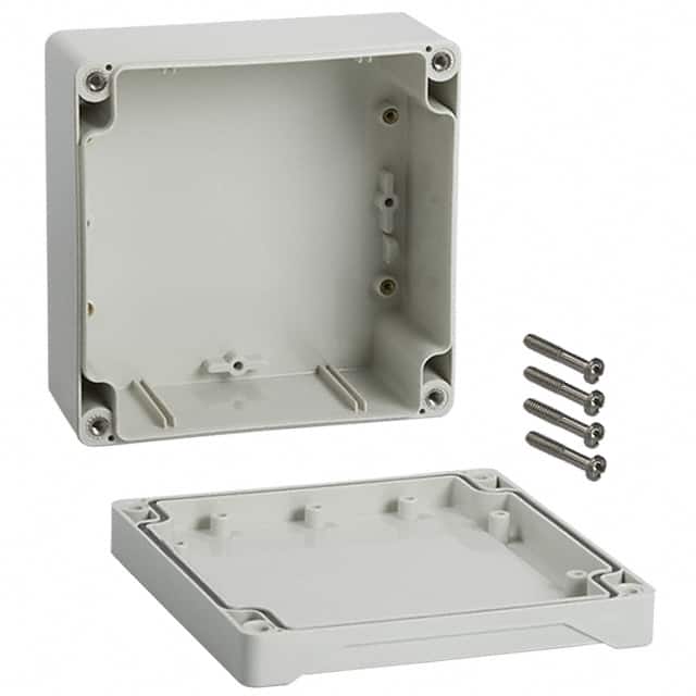 1555NGY BOX ABS GRAY 4.724"L X 4.724"W