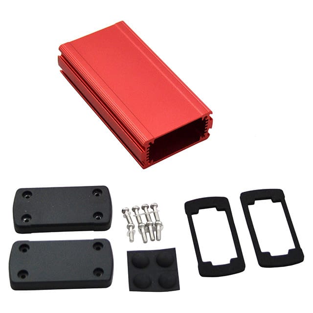 EXN-23352-RD BOX ALUM RED/BLK 5.08"L X 2.71"W