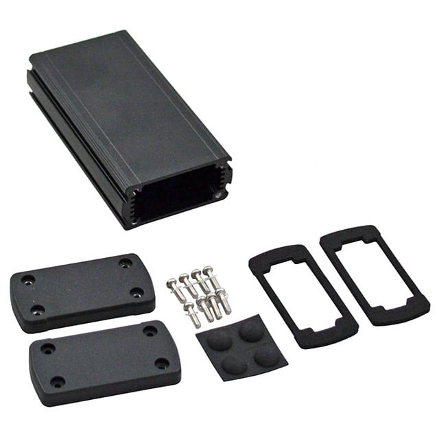 EXN-23352-BK BOX ALUM BLACK 5.079"L X 2.705"W
