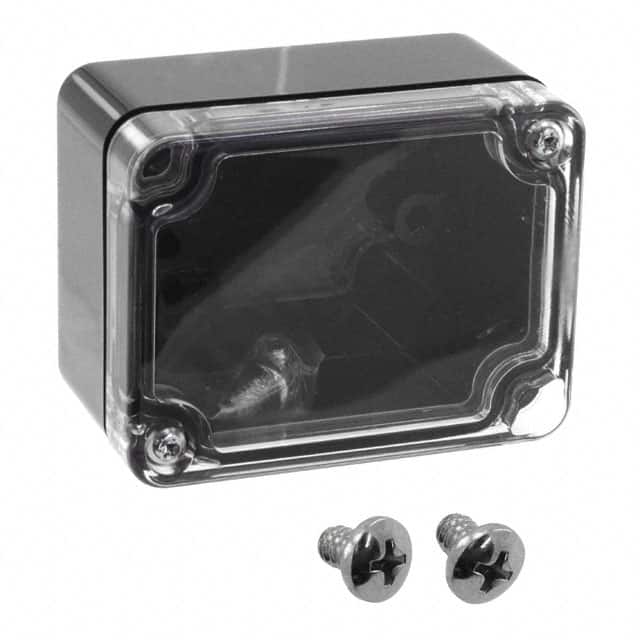 RB32P04C10B BOX PLST BLK/CLR 2.56"L X 1.97"W