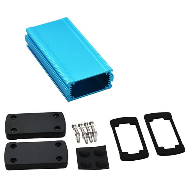 EXN-23352-BL BOX ALUM BLK/BLU 5.08"L X 2.71"W