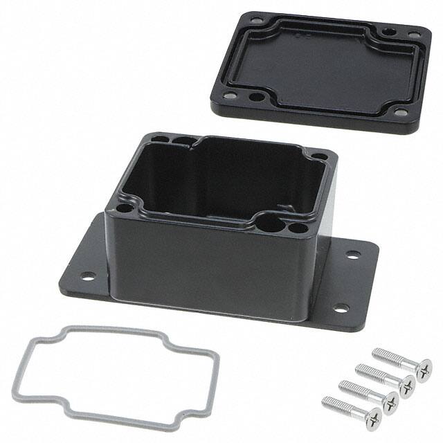 AN-2801-AB BOX ALUM BLACK 2.520"L X 2.270"W