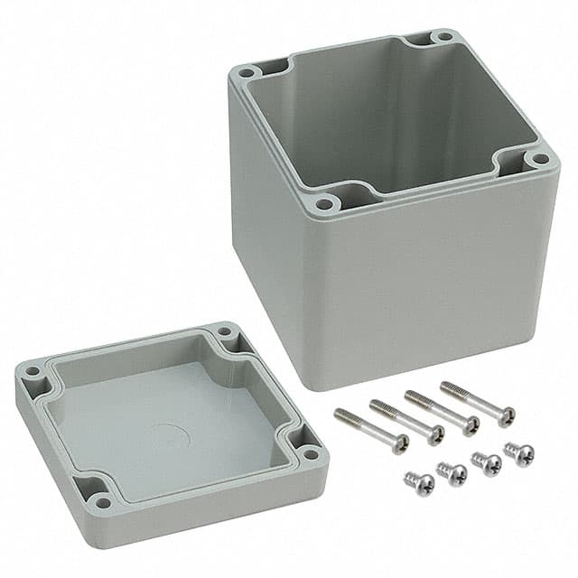090808090 BOX ABS GRAY 3.228"L X 3.150"W