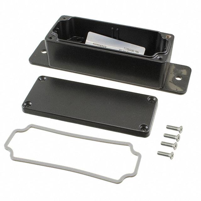 AN-2800-AB BOX ALUM BLACK 3.531"L X 1.409"W