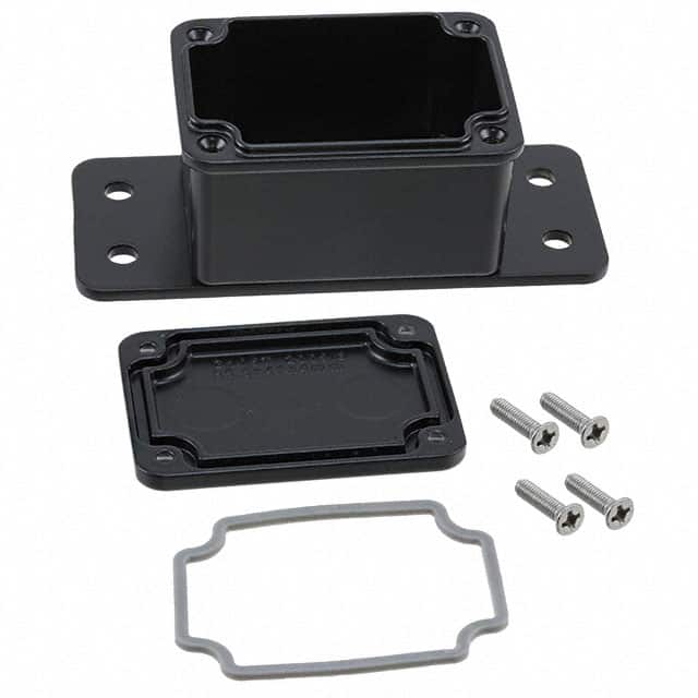 AN-2818-AB BOX ALUM BLACK 2.190"L X 1.610"W