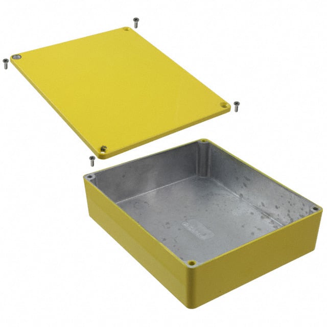 1590XXYL BOX ALUM YELLOW 5.72"L X 4.77"W