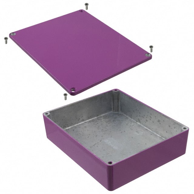 1590XXPR BOX ALUM PURP 5.717"L X 4.772"W