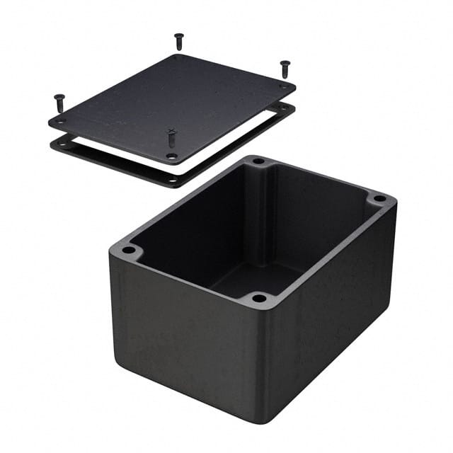 1550WKBK BOX ALUM BLACK 5.512"L X 4.016"W