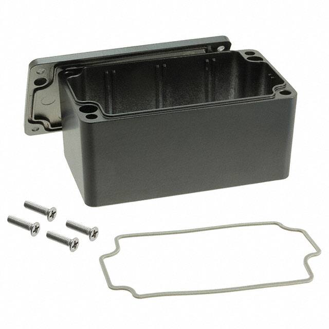AN-1303-AB BOX ALUM BLACK 4.545"L X 2.578"W