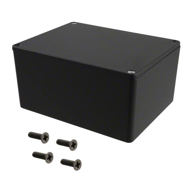 1590PPBK BOX ALUM BLACK 4.760"L X 3.740"W